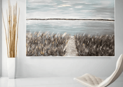 a Balaton csendje vihar előtt nagy méretű festmény