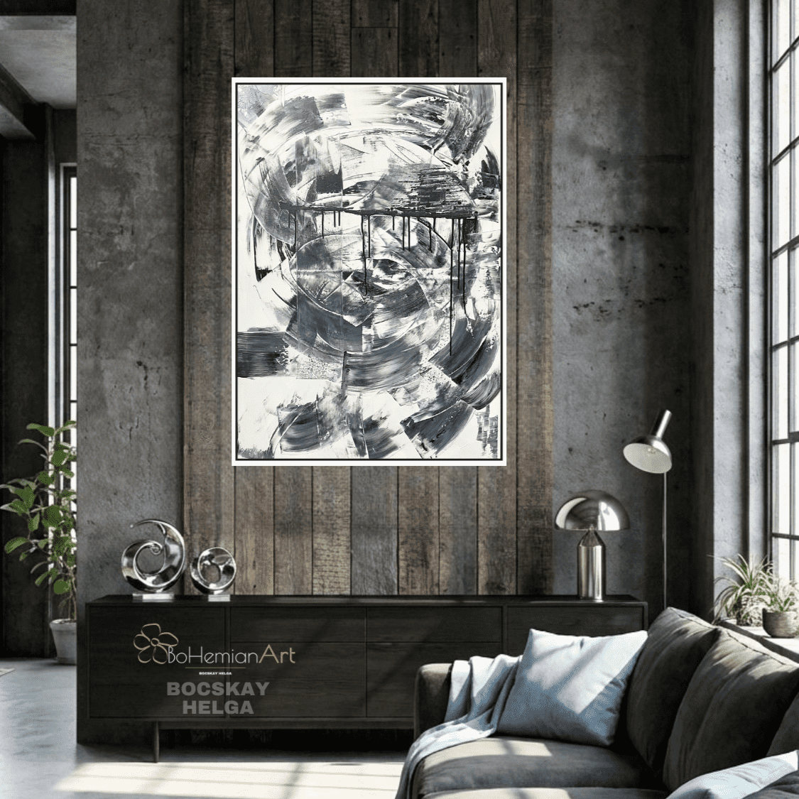 modern absztrakt festmény Bocskay Helga BoHemian Art online galéria